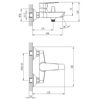 Товар: Смеситель для ванны Rossinka S35-31 Хром - фото 2 Смеситель для ванны Rossinka S35-31 Хром — фото 2, Для душа и ванны