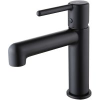 Смеситель для раковины Iddis Aiger AIGBL00i01 Черный матовый — фото 1, Смесители для раковины