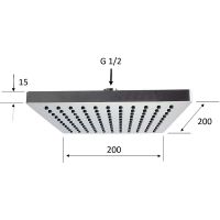 Верхний душ Remer 356SD20X Хром — фото 2, Верхние души