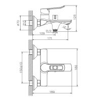 Смеситель для ванны Haiba Хром арт-HB60556 — фото 2, Смеситель для ванны