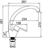 Смеситель для кухни Accoona H08 A4008 Хром — фото 2, Смесители для кухни