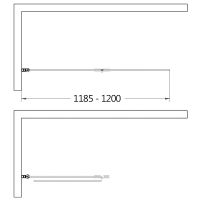 Шторка на ванну AQUAme 120 AQM2852B профиль Хром стекло прозрачное — фото 4, Шторки для ванной распашные