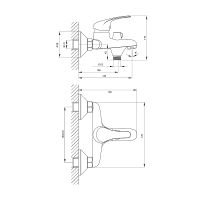 Смеситель для ванны Rossinka Хром арт-A35-30 — фото 2, Смеситель для ванны