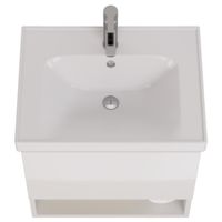 Товар: Тумба PERFECTO, 60 см, подвесная, 1 ящик, push-to-open, белый глянец - фото 10 Тумба PERFECTO, 60 см, подвесная, 1 ящик, push-to-open, белый глянец — фото 10, Тумбы под раковину