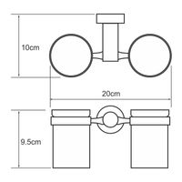 Товар: Donau K-9428D Подстаканник двойной - фото 4 Donau K-9428D Подстаканник двойной — фото 4, Аксессуары для раковины