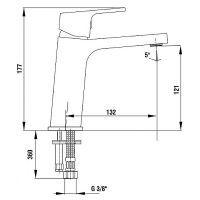 Смеситель для раковины E.C.A. Tiera 103508989EX Черный глянец — фото 2, Смесители для раковины