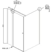 Товар: Душевой уголок Ambassador Nord 100х100 13011106 профиль Хром стекло прозрачное - фото 8 Душевой уголок Ambassador Nord 100х100 13011106 профиль Хром стекло прозрачное — фото 8, Квадратные душевые уголки