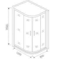 Товар: Душевой уголок Good Door Latte R-120-G-WE 120x80 профиль Белый стекло Grape - фото 2 Душевой уголок Good Door Latte R-120-G-WE 120x80 профиль Белый стекло Grape — фото 2, Душевые уголки