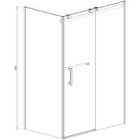 Душевой уголок Azario Vancouver 120х80 AZ-NKF1131 R 800 профиль Серебро стекло прозрачное — фото 2, Душевые уголки