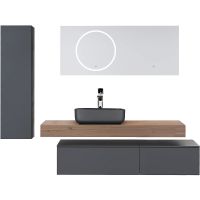 Столешница под раковину Jorno Modulare 140 Mdlr.06.140/T/JR Трюфель — фото 2, Столешницы под раковину