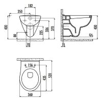 Унитаз Creavit Yedigoller YG320.00100 подвесной Белый без сиденья — фото 2, Подвесные унитазы