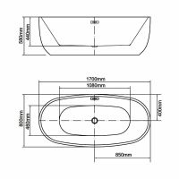 Товар: Акриловая ванна Swedbe Vita 170x80 8815 без гидромассажа - фото 4 Акриловая ванна Swedbe Vita 170x80 8815 без гидромассажа — фото 4, Акриловые ванны