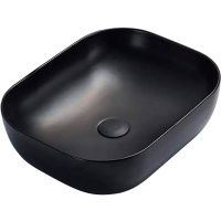 Раковина-чаша CeramaLux 50 78104-1MB Черная матовая — фото 1, Раковины накладные
