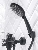 Смеситель для ванны Ростовская Мануфактура Сантехники SUS124BL-006EP универсальный Черный матовый — фото 10, Для душа и ванны