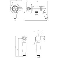 Гигиенический душ со смесителем Veragio Salento 30642 Хром — фото 2, Гигиенические души