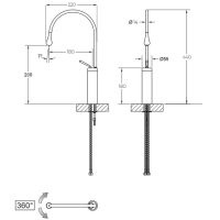 Смеситель для раковины Bronze de Luxe Scandi 9015C Хром — фото 6, Смесители для раковины