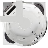 Акриловая ванна Gemy G9070 K 170х170 с гидромассажем — фото 1, Акриловые ванны