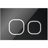 Клавиша смыва Iddis Uniglass UNG01BCi77 Черная Хром — фото 1, Кнопки смыва