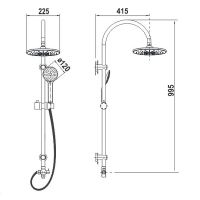 Товар: Душевая система Melodia della vita Round MSC00100C Хром - фото 5 Душевая система Melodia della vita Round MSC00100C Хром — фото 5, Душевые стойки