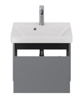 Тумба Luxury, 55 см, подвесная, 1 ящик, серый базальт — фото 8, Тумбы под раковину