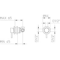 Товар: Смеситель для душа Bossini Z10201473BOS001 Черный матовый - фото 2 Смеситель для душа Bossini Z10201473BOS001 Черный матовый — фото 2, Смеситель для душа