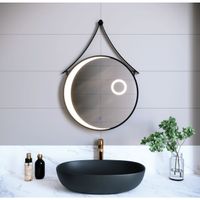 Товар: Зеркало с LED-подсветкой RGW MR-01 60*60/Черный - фото 2 Зеркало с LED-подсветкой RGW MR-01 60*60/Черный — фото 2, Зеркала в ванную комнату