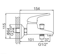 Товар: Смеситель для ванны Accoona H60 A6060 Хром - фото 2 Смеситель для ванны Accoona H60 A6060 Хром — фото 2, Смеситель для ванны