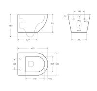 Товар: Унитаз подвесной безободковый с сиденьем CEZARES RELAX CZR-38088-49-TH-TOR/SC - фото 16 Унитаз подвесной безободковый с сиденьем CEZARES RELAX CZR-38088-49-TH-TOR/SC — фото 16, Подвесные унитазы