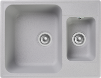 GRANFEST Мойка QUARZ 09 1,5-чаши 620*480мм серый арт.GF-Z- — фото 1, Кухонные мойки