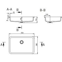 Раковина Salini Marea 55 09 1802209M Белая матовая — фото 5, Раковины встраиваемые снизу