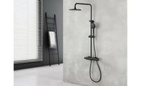 Товар: Душевая система Lemark Bronx с термостатом Черная арт-LM3770BL - фото 3 Душевая система Lemark Bronx с термостатом Черная арт-LM3770BL — фото 3, Душевые стойки