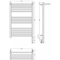 Электрический полотенцесушитель Сунержа Богема 3.0 1П 800x500 R 00-5807-8050 с полкой Хром — фото 2, Электрические полотенцесушители