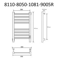 Товар: Электрический полотенцесушитель Маргроид Вид 81-10 профильный 800x500 8110-8050-1081-9005R правый Че - фото 2 Электрический полотенцесушитель Маргроид Вид 81-10 профильный 800x500 8110-8050-1081-9005R правый Че — фото 2, Электрические полотенцесушители