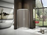 Товар: Душевой уголок Good Door Latte R-100-G-WE 100x100 профиль Белый стекло матовое - фото 2 Душевой уголок Good Door Latte R-100-G-WE 100x100 профиль Белый стекло матовое — фото 2, Душевые уголки