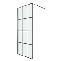 Душевая перегородка Niagara Eco NG-552-70BLACK (70х190) черный,стекло клетка,1 место — фото 1, Душевые перегородки