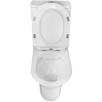 Унитаз компакт Azario Fretta Round AZ-1217+AZ-1216 с бачком и сиденьем Микролифт — фото 2, Напольные унитазы