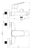 Смеситель"Kaliningrad" д/ванны, без акс., арт. KG54 — фото 2, Для душа и ванны