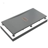 Душевой поддон из искусственного камня Good Door Flow 140x80 ЛП00106 Графит — фото 1, Душевые поддоны из искусственного камня