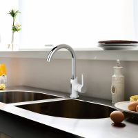 Товар: Смеситель для кухни Haiba HB70805-8 Белый Хром - фото 3 Смеситель для кухни Haiba HB70805-8 Белый Хром — фото 3, Смесители для кухни