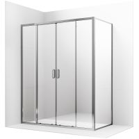 Душевой уголок Ambassador Forsa 120х90 17021107AX-90AX профиль Хром стекло прозрачное — фото 1, Прямоугольные душевые уголки