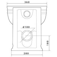 Унитаз Caprigo Armonia 5823 приставной без сиденья — фото 5, Приставные унитазы
