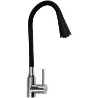 Смеситель для кухни Accoona A9890F-3 Нержавеющая сталь Черный — фото 1, Смесители для кухни