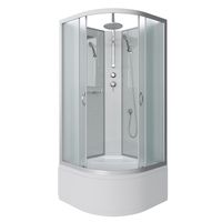 Душевая кабина Niagara Classic NG-2307-14BKT (80х80х210) высокий поддон(40см),стекло матовое,4 места — фото 1, Душевые кабины