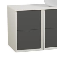 Шкафчик подвесной совместимый с базой под раковину CEZARES BELLAGIO 55302 Grigio nuvola — фото 1, Шкафы для ванной