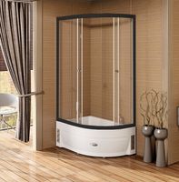 Душевой уголок Radomir Соул 2 120x80 L 1-03-6-1-0-0090 профиль Черный стекло прозрачное — фото 3, Душевые уголки