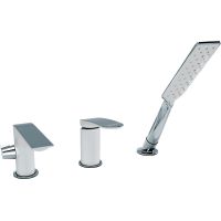 Смеситель на борт ванны Radomir Эдельвейс 1-27-0-0-0-626 Хром Белый — фото 1, Смесители на борт ванны