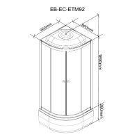 Душевая кабина Parly Effect 90x90 EFM921 без гидромассажа — фото 2, Душевые кабины