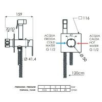 Товар: Гигиенический душ со смесителем Remer Qubika Q65NO Черный матовый - фото 2 Гигиенический душ со смесителем Remer Qubika Q65NO Черный матовый — фото 2, Гигиенические души