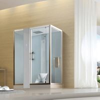 Душевая кабина Orans 150x100 L 89102lw с баней профиль Белый задние стенки Белые — фото 5, Душевые кабины