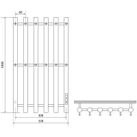 Электрический полотенцесушитель Melodia della vita Blues Electro Ferrum 100х33 П6 MTRBEF10033bk Черн — фото 2, Электрические полотенцесушители